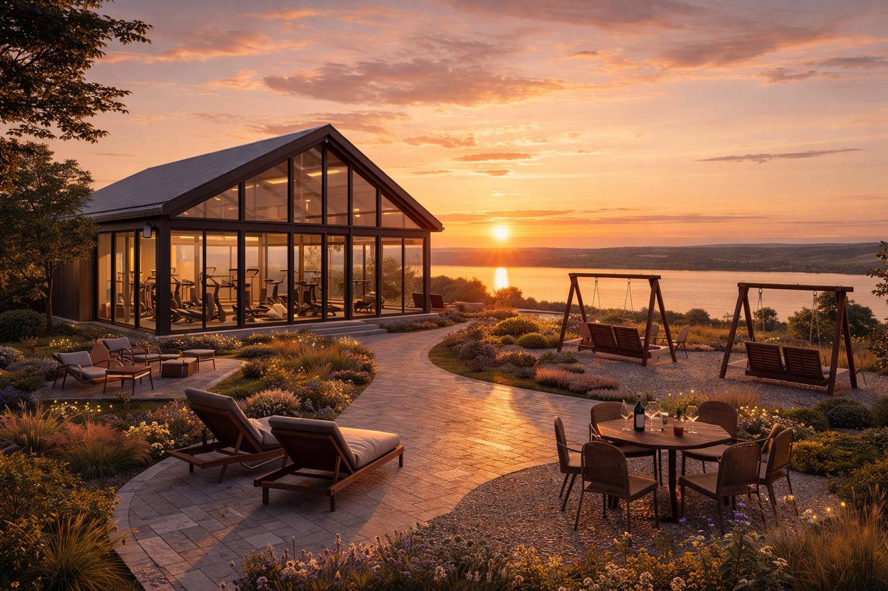 Парковая зона и спортзал